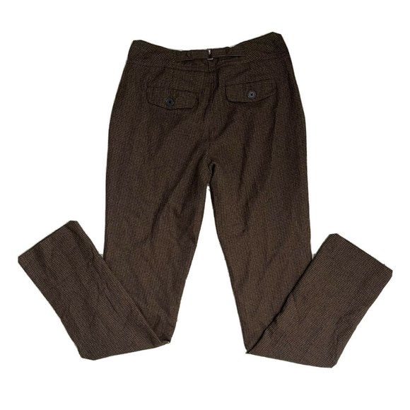 cartonnier pants anthropologie 2 brown houndstooth anthro dress career Small - Picture 2 of 6